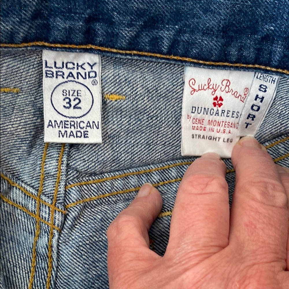 Lucky Brand Dungarees Straight Leg Jeans/Made in USA/Size 32 - Picture 5 of 10